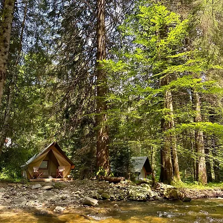 Luxury tent Water Village Rogla A Private Riverside Glamping Tent Oplotnica